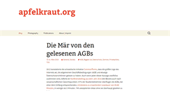 Desktop Screenshot of apfelkraut.org